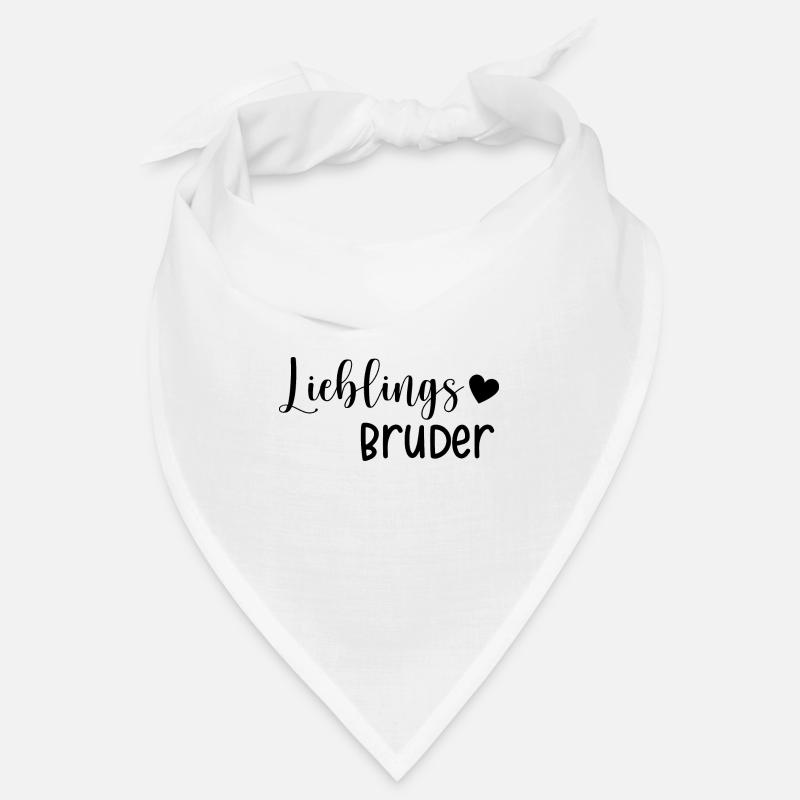 Lieblings Bruder Geschenkidee - Bandana - Weiß