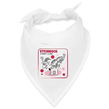 Sternzeichen Steinbock - Bandana - Weiß - Vorne