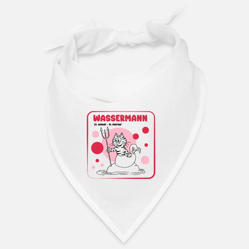 Sternzeichen Wassermann - Bandana - Weiß