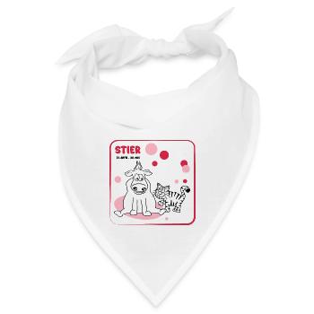 Sternzeichen Stier - Bandana - Weiß - Vorne