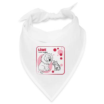 Sternzeichen Löwe - Bandana - Weiß - Vorne