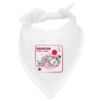 Sternzeichen Skorpion - Bandana - Weiß - Vorne