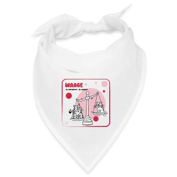 Sternzeichen Waage - Bandana - Weiß - Vorne