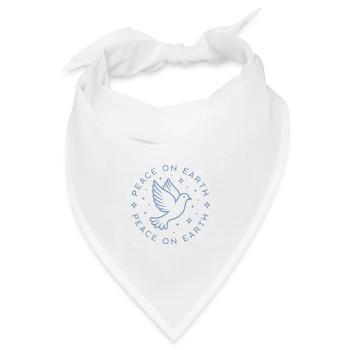 Friede auf Erden Blaue Taube - Bandana - Weiß - Vorne