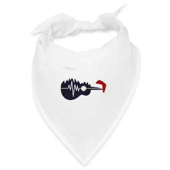 E-Gitarre Weihnachten Herzschlag - Bandana - Weiß - Vorne