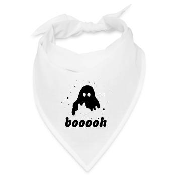 Schwebender Geist Booooh Halloween Spuk Schrecken - Bandana - Weiß - Vorne