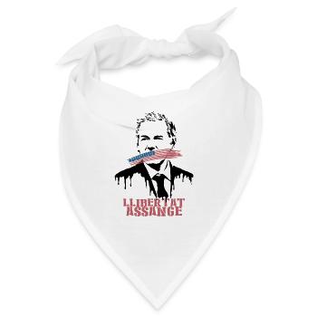 Llibertat Assange - Bandana - Weiß - Vorne