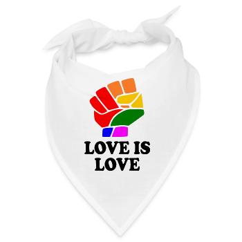Love is love - Bandana - Weiß - Vorne