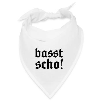 basst scho! Allgäu Design - passt schon - Bandana - Weiß - Vorne