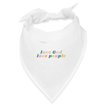 Liebe Gott Liebe Menschen Glückliche bunte Stimmung Christian - Bandana - Weiß - Vorne