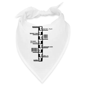 Pegel für ein Entscheidungen - Bandana - Weiß - Vorne
