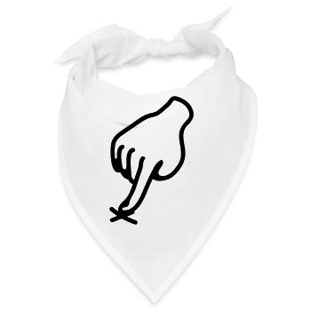 zeigen Kreuz - hier - line - Bandana - Weiß - Vorne