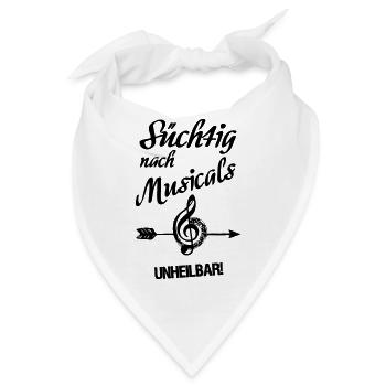 Süchtig nach Musicals Geschenk - Bandana - Weiß - Vorne