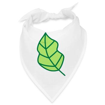 Blatt - Bandana - Weiß - Vorne