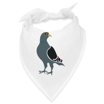 Graue Taube - Bandana - Weiß - Vorne