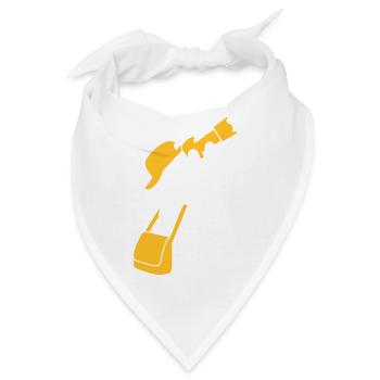 Fotograf mit Kamera - Bandana - Weiß - Vorne