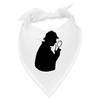 Detektiv - Bandana - Weiß - Vorne