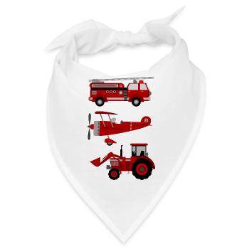 Fahrzeuge - Bandana - Weiß - Vorne