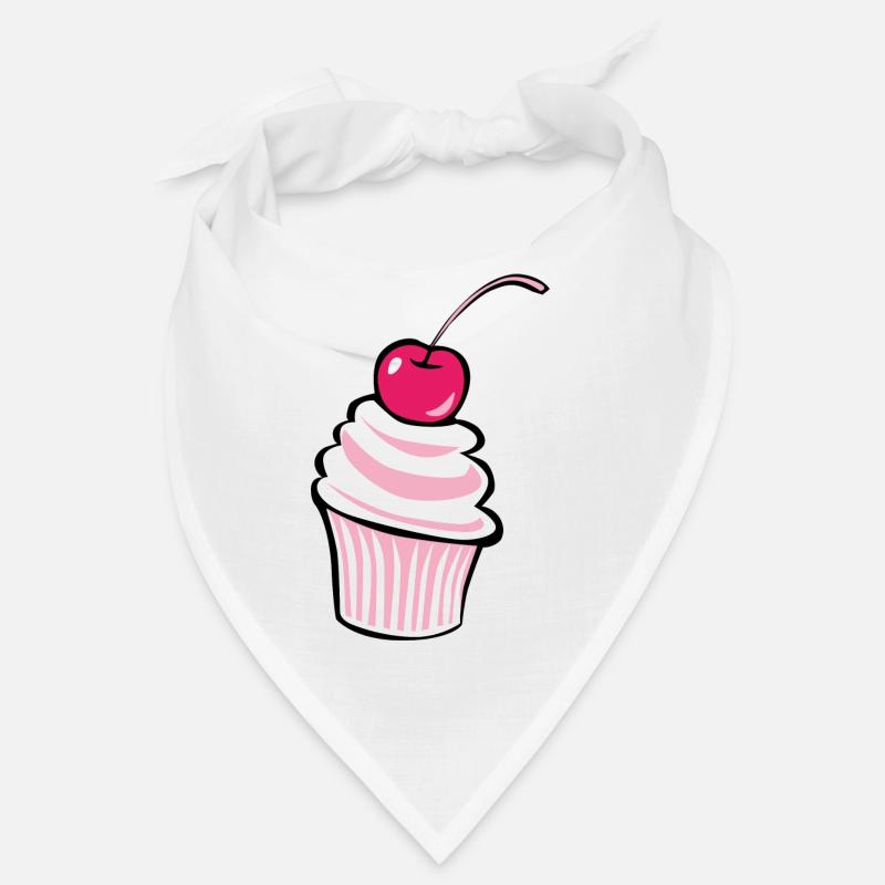 Kirsche Cupcake - Design! - Bandana - Weiß