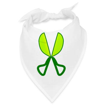 hairdresser barber barbier friseur coiffeur bart b - Bandana - Weiß - Vorne