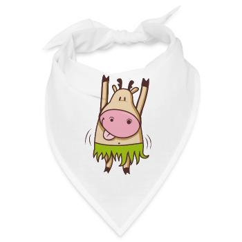 Tanzende Hula Hula Kuh - Bandana - Weiß - Vorne