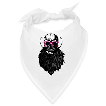 Tod Kopf kahl hipster Schädellogo Anarchie SLU - Bandana - Weiß - Vorne
