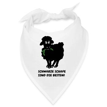 schwarzes schaf - Bandana - Weiß - Vorne