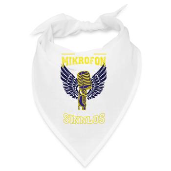 Mikrofon Singen Sänger Leben sinnlos - Geschenk - Bandana - Weiß - Vorne