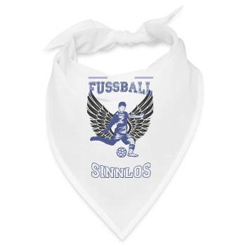 Fußball Leben sinnlos - Geschenk - Bandana - Weiß - Vorne