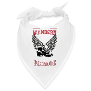 Wandern rot Leben sinnlos - Geschenk - Bandana - Weiß - Vorne