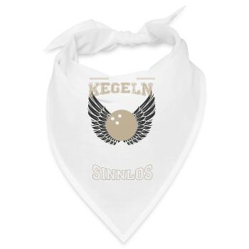 Kegeln Bowling Leben sinnlos - Geschenk - Bandana - Weiß - Vorne