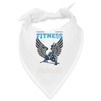 Fitness Studio Leben sinnlos - Geschenk - Bandana - Weiß - Vorne