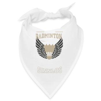 Badminton Leben sinnlos - Geschenk - Bandana - Weiß - Vorne