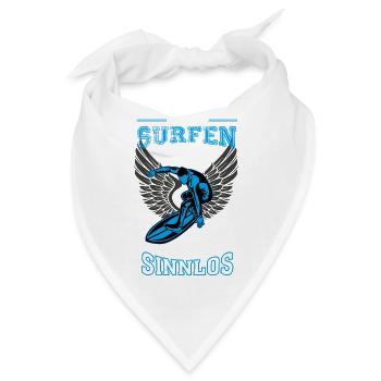 Surfen Leben sinnlos - Geschenk - Bandana - Weiß - Vorne