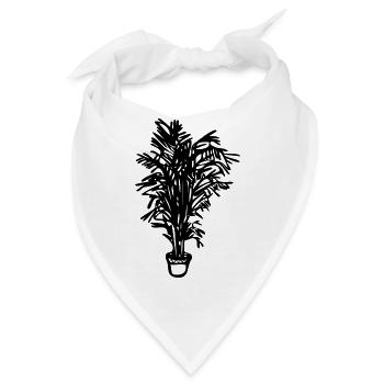 Topfpflanze, Geschenk, Geschenkidee - Bandana - Weiß - Vorne