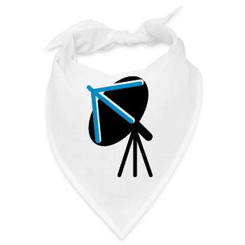 Satellitenschüssel mit Blick in den Himmel - Bandana - Weiß - Vorne