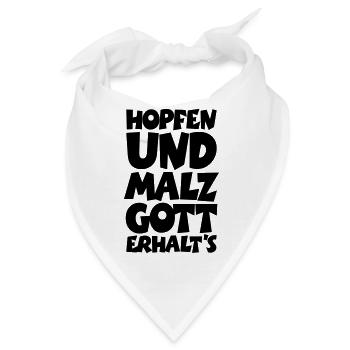 Hopfen und Malz Gott erhalts Bier Spruch - Bandana - Weiß - Vorne