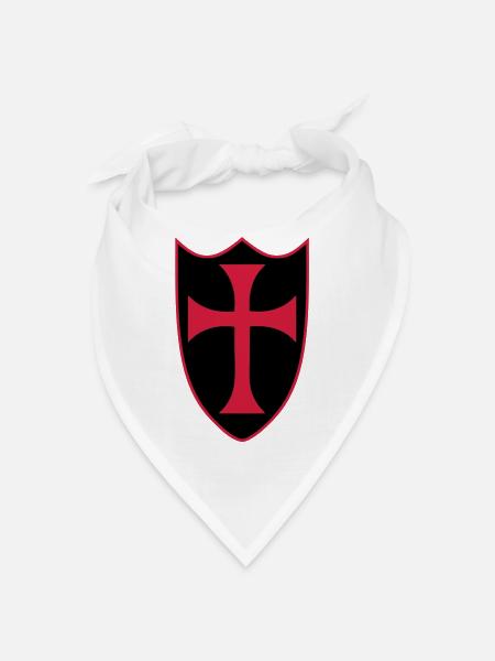 templar cross - Bandana - white