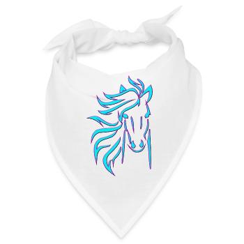 Blue Horse - Bandana - Weiß - Vorne