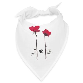 Mohn und Liebe - Bandana - Weiß - Vorne