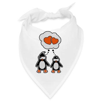 penguin heart - Bandana - Weiß - Vorne