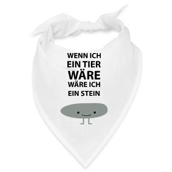 Sei ein Stein! - Bandana - Weiß - Vorne