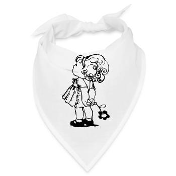 Blumenkind Mädchen - Bandana - Weiß - Vorne