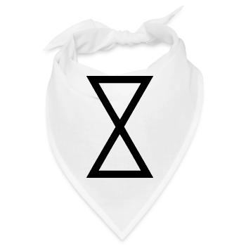 mittelalterliche alchemistische Symbol Sanduhr - Bandana - Weiß - Vorne