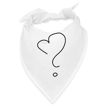 Herzfrage - Bandana - Weiß - Vorne