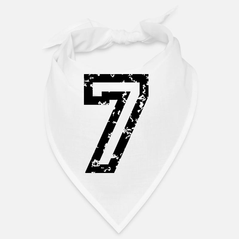 Le numéro sept- No. 7 (deux couleurs) blanc Bandana