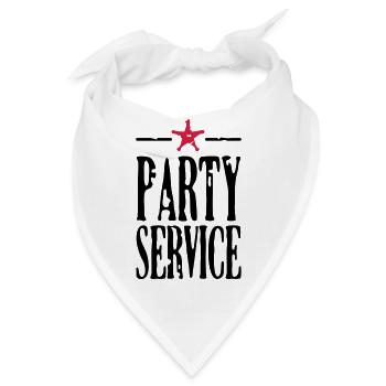 Partyservice / Party service (2c) - Bandana - Weiß - Vorne