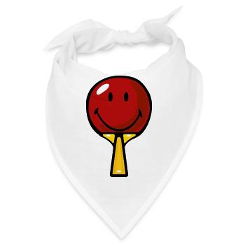 Smiley Table Tennis Racket - Bandana - Weiß - Vorne