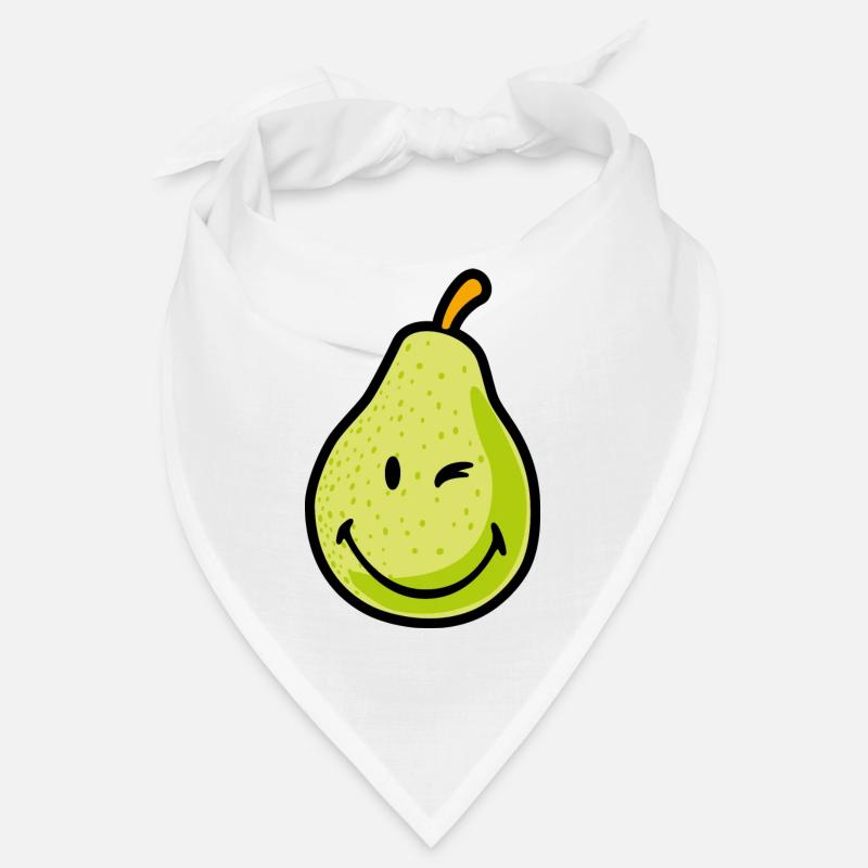 Smiley Pear - Bandana - white