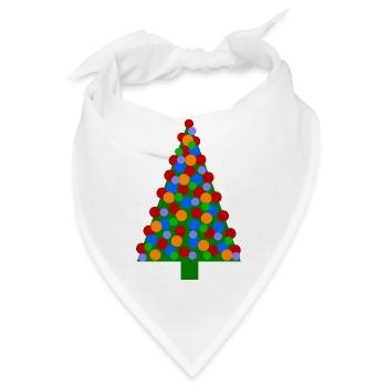 Tannenbaum Weihnachten - Bandana - Weiß - Vorne